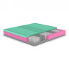 Matelas hybride 1600 ressorts ensachés mémoire de forme 26 cm Glacier