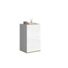 Meuble de rangement moderne 40 cm blanc/chêne wotan Grana
