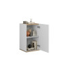 Meuble de rangement moderne 40 cm blanc/chêne wotan Grana