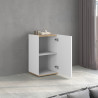 Meuble de rangement moderne 40 cm blanc/chêne wotan Grana