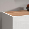 Meuble de rangement moderne 40 cm blanc/chêne wotan Grana
