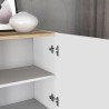Buffet/bahut moderne 2 portes blanc/chêne wotan Grana