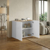 Buffet/bahut moderne 2 portes blanc/chêne wotan Grana