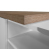 Meuble TV extensible 183/310 cm blanc/chêne wotan Grana