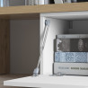 Meuble TV extensible 183/310 cm blanc/chêne wotan Grana