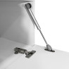 Meuble TV extensible 183/310 cm blanc/chêne wotan Grana