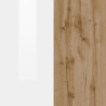 Meuble TV extensible 183/310 cm blanc/chêne wotan Grana
