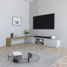 Meuble TV extensible 183/310 cm blanc/chêne wotan Grana