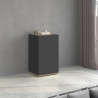 Meuble de rangement moderne 40 cm anthracite mat/chêne wotan Grana