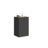 Meuble de rangement moderne 40 cm anthracite mat/chêne wotan Grana
