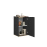 Meuble de rangement moderne 40 cm anthracite mat/chêne wotan Grana