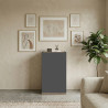 Meuble de rangement moderne 40 cm anthracite mat/chêne wotan Grana