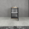 Meuble de rangement moderne 40 cm anthracite mat/chêne wotan Grana