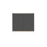 Buffet/bahut moderne 2 portes anthracite mat/chêne wotan Grana