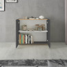 Buffet/bahut moderne 2 portes anthracite mat/chêne wotan Grana