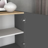 Buffet/bahut moderne 2 portes anthracite mat/chêne wotan Grana