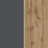 Buffet/bahut moderne 2 portes anthracite mat/chêne wotan Grana