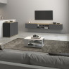 Buffet/bahut moderne 2 portes anthracite mat/chêne wotan Grana
