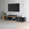 Meuble TV extensible 183/310 cm anthracite mat/chêne wotan Grana