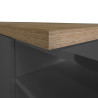 Meuble TV extensible 183/310 cm anthracite mat/chêne wotan Grana