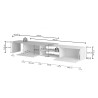 Meuble TV extensible 183/310 cm anthracite mat/chêne wotan Grana