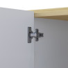 Meuble TV moderne 220 cm blanc brillant/chêne chopin Ormel