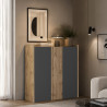 Buffet haut moderne anthracite mat/chêne wotan Ormel