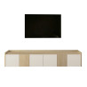 Meuble TV moderne 220 cm cachemire/chêne chopin Ormel