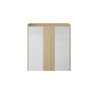 Buffet haut moderne blanc brillant/chêne chopin Ormel