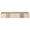 Meuble TV moderne 220 cm cachemire/chêne chopin Ormel