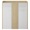 Buffet haut moderne blanc brillant/chêne chopin Ormel