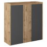 Buffet haut moderne anthracite mat/chêne wotan Ormel