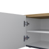 Meuble TV moderne 220 cm anthracite mat/chêne wotan Ormel