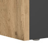 Buffet/bahut moderne 220 cm anthracite mat/chêne wotan Ormel