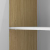Buffet haut moderne blanc brillant/chêne chopin Ormel