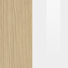 Buffet haut moderne blanc brillant/chêne chopin Ormel