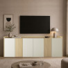 Buffet/bahut moderne 220 cm cachemire/chêne chopin Ormel