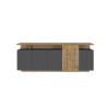 Buffet/bahut moderne 210 cm anthracite mat/chêne wotan Sorvan