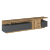 Meuble TV moderne 210 cm anthracite mat/chêne wotan Sorvan