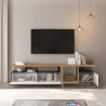 Meuble TV moderne 210 cm anthracite mat/chêne wotan Sorvan