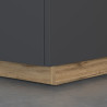 Buffet/bahut moderne 210 cm anthracite mat/chêne wotan Sorvan