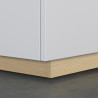 Meuble TV moderne 210 cm blanc brillant/chêne chopin Sorvan