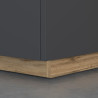 Meuble TV moderne 210 cm anthracite mat/chêne wotan Sorvan