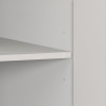 Buffet/bahut moderne 210 cm blanc brillant/chêne chopin Sorvan