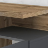 Buffet haut moderne 130 cm anthracite mat/chêne wotan Sorvan