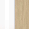 Buffet/bahut moderne 210 cm blanc brillant/chêne chopin Sorvan