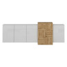 Buffet/bahut moderne 210 cm blanc brillant/chêne wotan Veltis