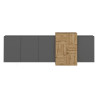 Buffet/bahut moderne 210 cm anthracite mat/chêne wotan Veltis