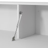 Meuble TV moderne 210 cm blanc brillant/chêne wotan Veltis