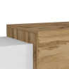 Meuble TV moderne 210 cm blanc brillant/chêne wotan Veltis